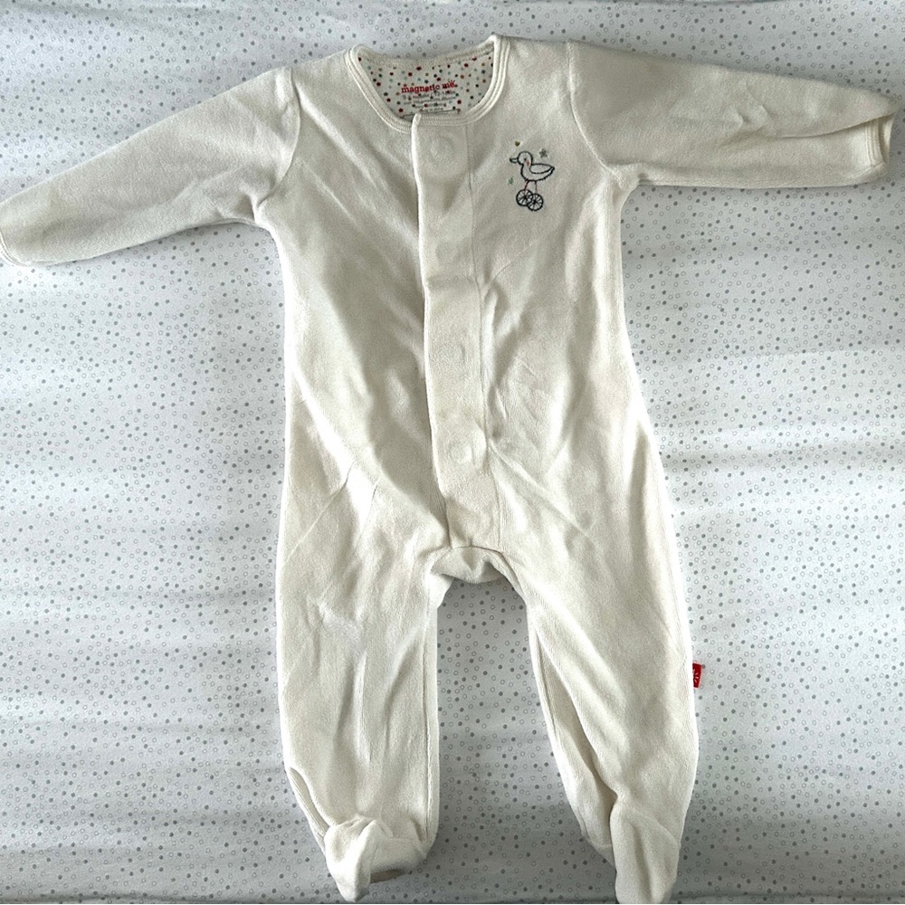 Magnetic Me Velour Footie One Piece